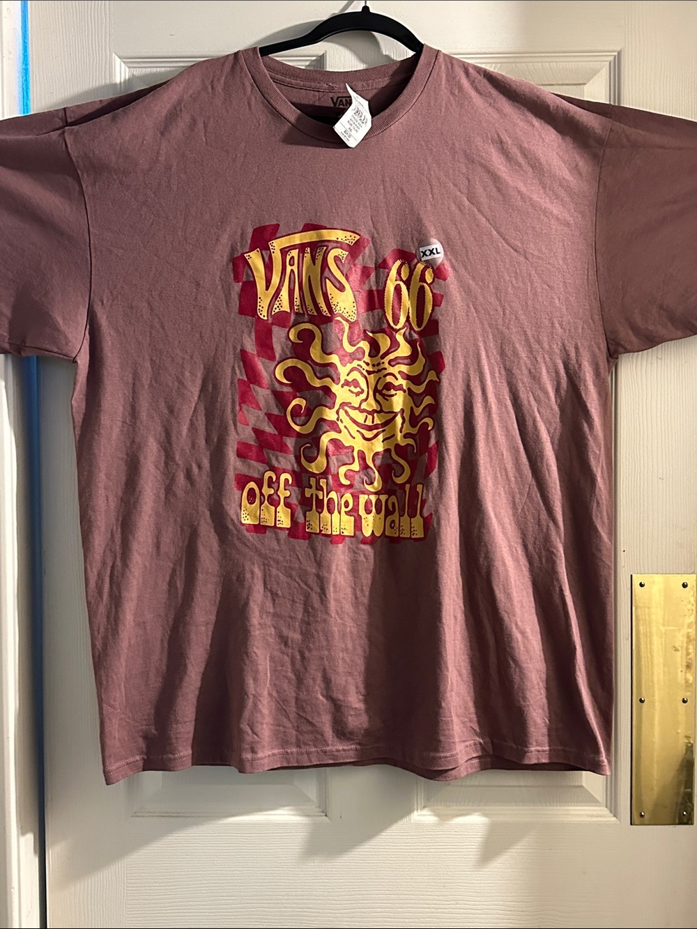 Vans Sun Face Graphic Tee - Mauve, Yellow & Red